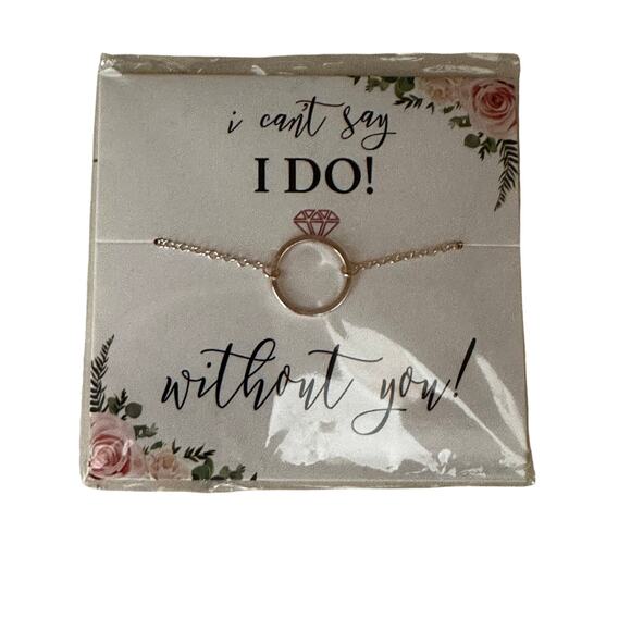 Bridesmaids Invitation Necklaces I Can’t Say I Do Without You - Set of 6 - Picture 3 of 5